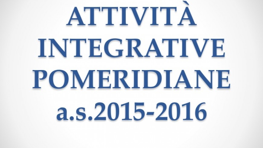 Attività integrative extrascolastiche